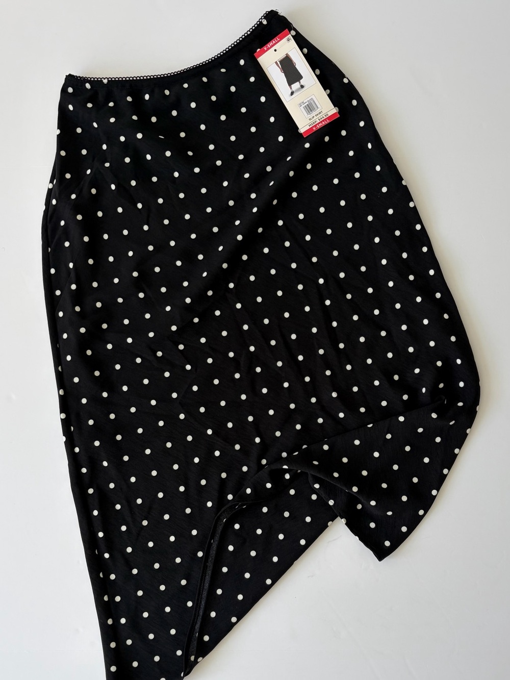 Aeropostale Black and White Polka Dot Slip Skirt